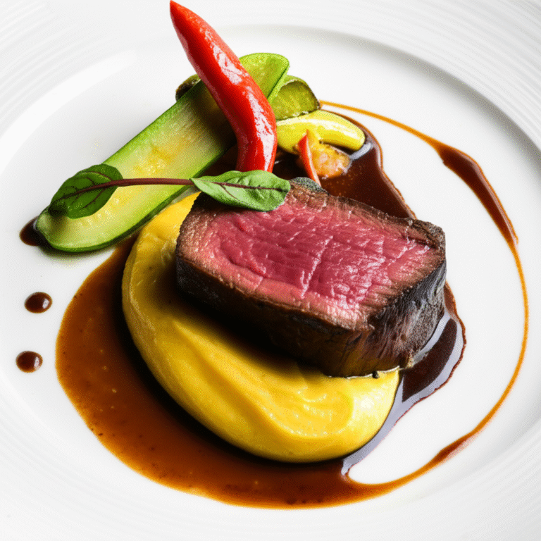 Apresentação Criativa de Pratos Prato gourmet com apresentação impecável e criativa