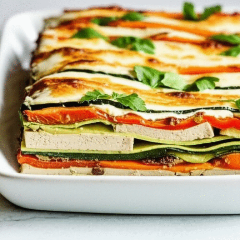 Lasanha Vegana Adaptada Lasanha vegana com legumes e molho bechamel de castanhas.