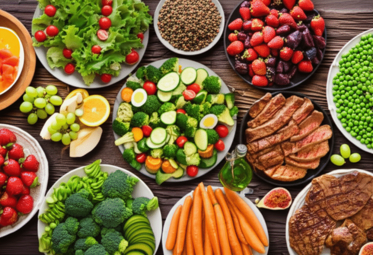 Receitas Práticas e Nutritivas Pratos saudáveis e coloridos em uma mesa