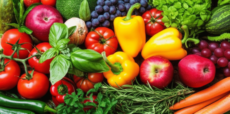 Ingredientes Frescos para Culinária Global Ingredientes frescos e coloridos em uma mesa, representando a diversidade da culinária global