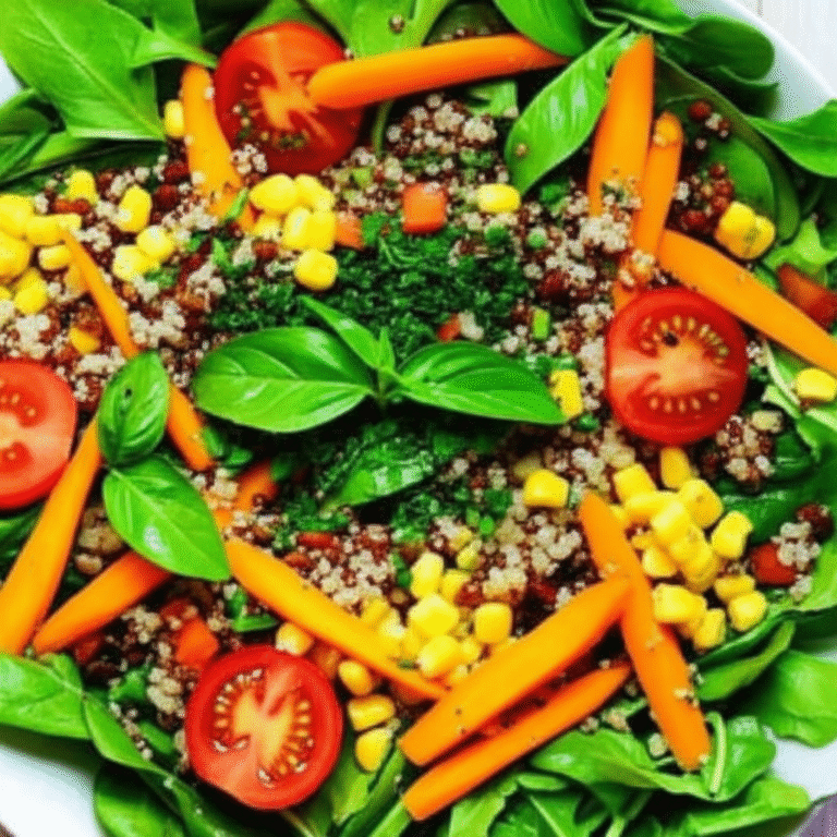 Salada colorida com ingredientes frescos e nutritivos.